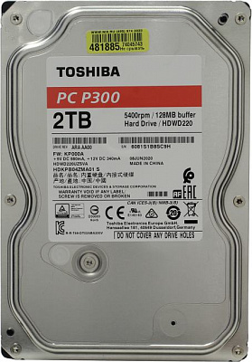 Жёсткий диск HDD 2 Tb SATA 6Gb/s Toshiba P300 HDWD220UZSVA 3.5" 5400rpm 128Mb