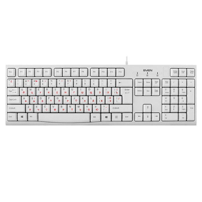 Клавиатура Sven KB-S300 белая 104 кл. SV-016647