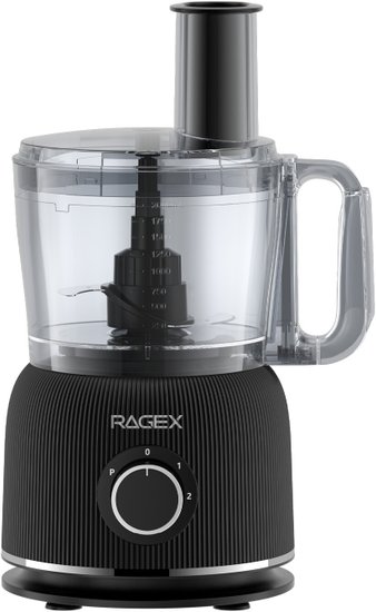 Кухонный комбайн RAGEX R199, 2.5л, 1200Вт, цвет: 001 глубокий черный R199-001