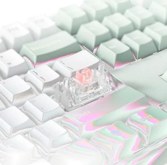 Клавиатура проводная механическая UGREEN KU103 55817 USB Wired Mechanical Keyboard RU. Длина кабеля: 1,6м. Цвет: зеленый (55817_)
