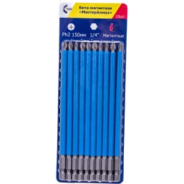 Бита магнитная Philips (10 шт; 150 мм; Ph2; 1/4) МастерАлмаз 10501026