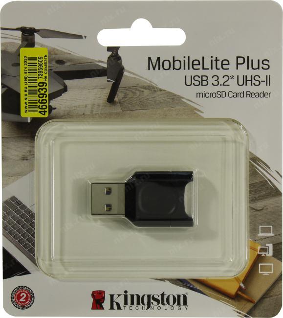 USB 3.2 gen.1 кард-ридер Kingston MobileLite Plus для карт памяти microSD с поддержкой UHS-I и UHS-II