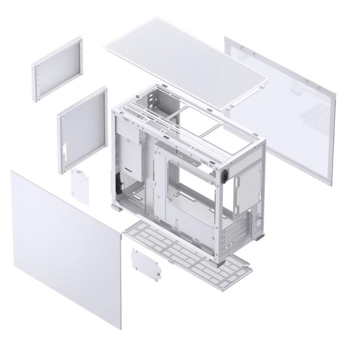 Корпус без блока питания Case JONSBO D31 MESH, Mini-Tower, TG, no fan, 1xUSB-A 3.2 + 1xUSB-C 3.2, mATX, mDTX, mITX White (D31 MESH White)