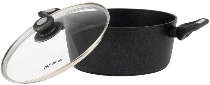 Кастрюля 4.1л Polaris Pro collection 24C,  алюминиевая, с крышкой [017171]