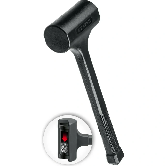 Цельнолитой безынерционный молоток STAYER 1350 г, 60 мм 2042-1350