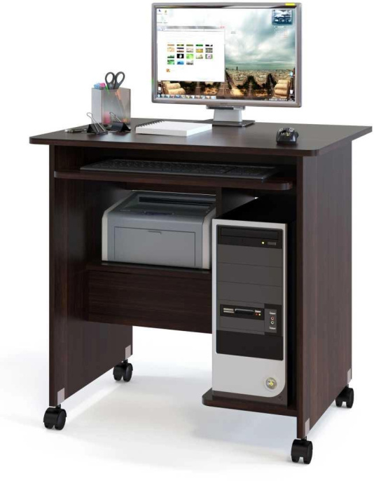 Стол компьютерный Сокол КСТ-10.1, ЛДСП, венге