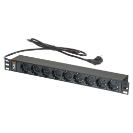 Блок электрических розеток TLK 19, металлический корпус TLК-RSC09-M-04-BK
