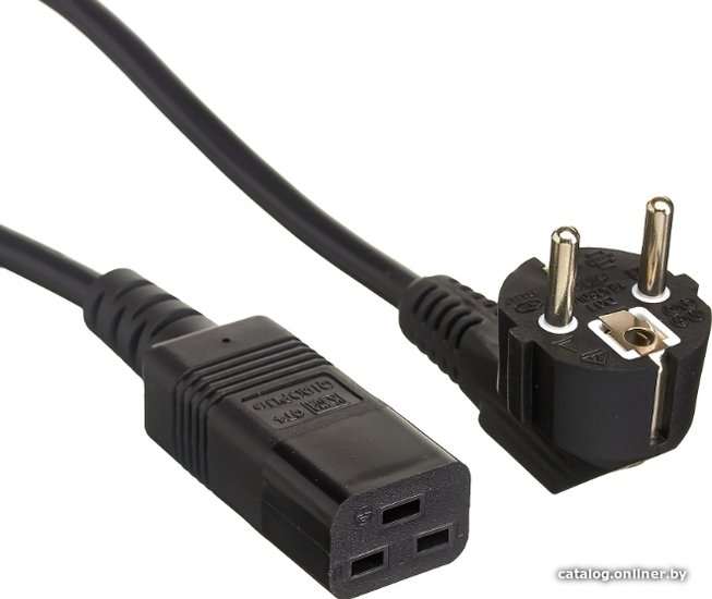 Кабель питания ExeGate Power PC19-5P-Schuko->C19/3x1.5Cu (Евровилка EU/Тип F(Schuko) ->IEC 320 C19, VDE-250V-3*1.5mm2, медь, черный, 16А, 5м) EP280671RUS