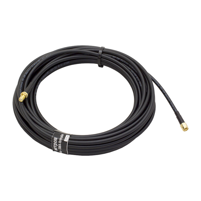 Кабельная сборка SMA-male - 10 метров RG-58 - SMA-female удлинитель