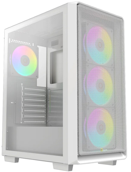 Корпус Ocypus Gamma C60 WH ARGB Gamma-C60-WHG400XX-GL материал: сталь SPCC, пластик, толщина стенок: 0.45 мм, окно: закалённое стекло, 1хUSB3.0, 2хUSB2.0, Audio, без БП, 2x3.5” и