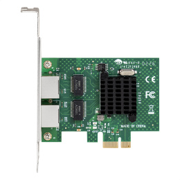 Сетевой адаптер ExeGate EXE-BCM5720 (PCI-E x1 v2.0, порты 2xRJ45, 10/100/1000Mbps, Gigabit Chipset Broadcom BCM5720) EX293452RUS