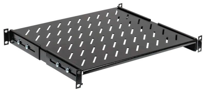 Полка стационарная ITK FS05-800PI-R 1U нагр.:100кг. 19" 800мм черный упак.:1шт
