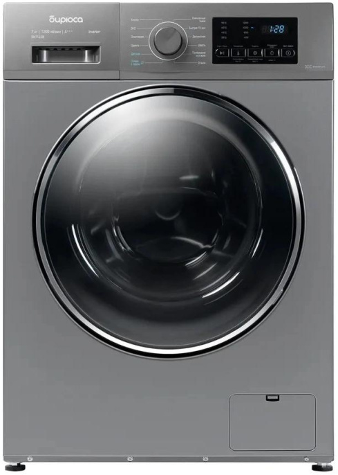 Стиральная машина Бирюса WM-SM712/08 S, с фронтальной загрузкой, с паром, 7кг, 1200об/мин, инверторная