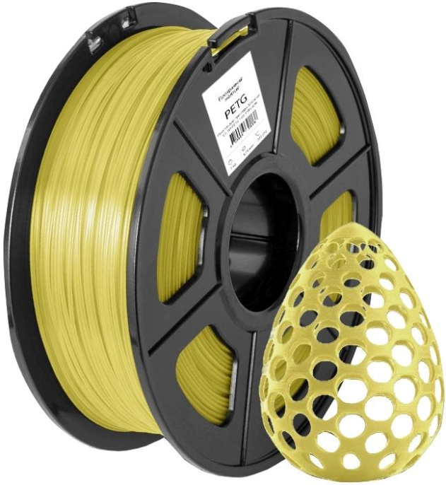 Пластик Cactus CS-3D-PETG-1KG-T-YELLOW PETG/ 1.75мм/ 1кг/ 316м/ желтый прозрачный