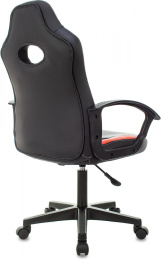 Кресло игровое ZOMBIE 11LT, ткань/экокожа, до 120кг, черный/красный/красный