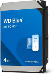 Жесткий диск WD Blue 4TB WD40EZZX 3.5", SATA 3.0 6Gbps , 5400 об/мин, буфер 128 МБ, технология CMR, наполнение воздух
