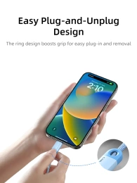 Кабель USB A CABLETIME CAP1L (CT-AMCM6A-PBW2) 2 м, черный, USB-A на USB-C для быстрой зарядки смартфонов