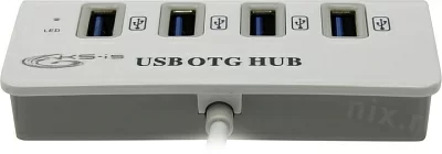 Разветвитель KS-is KS-341 4-port USB2.0 Hub + OTG