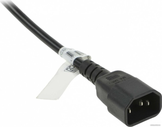 Кабель PowerCom SCUT IEC-320 C14-Socket Type-F (для компьютера, функция: питание устройств, 250V, 10A, длина: 0.23 м)