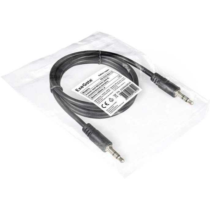 Кабель аудио ExeGate EX-CCA-404-1.2 3.5mm Jack M/3.5mm Jack M, 1,2м, позолоченные контакты EX284942RUS