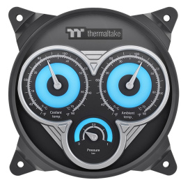 Панель приборов для систем жидкостного охлаждения Thermaltake Pacific TF3 CL-W334-PL00BL-A номинальный ток: 0.5А, входная мощность: 2.5 Вт, micro USB-USB, диапазон измерения: 0~1 бар точность: ± 0.05 бар , диапазон измерения: 0-70°C точность: ± 1 °C