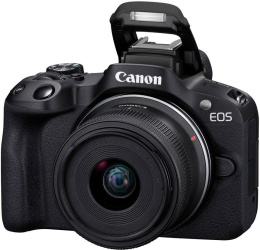 Беззеркальный фотоаппарат Canon EOS R50 kit RF-S 18-45mm IS STM , черный [5811c031]