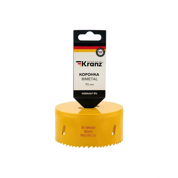 Коронка биметаллическая 95 мм KRANZ KR-92-0242