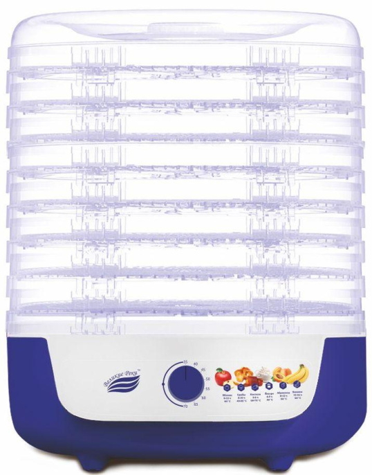 Сушилка для овощей и фруктов ВЕЛИКИЕ РЕКИ Волга-8, прозрачный, 8шт