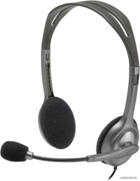 Гарнитура проводная LOGITECH Headset H111 Stereo серый (1хJack 3.5mm, кабель 1.8м) (981-000588)