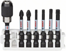Набор бит Bosch Impact Control 2.608.522.327 из 7 бит, для шуруповерта, 1шт. PH2, 1шт. PZ2, 1шт. T15, 1шт. T20, 1шт. T25, 1шт. T30