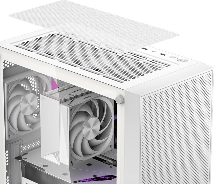 Корпус mATX PCCOOLER C3B310 WH, Midi-Tower, без БП,  белый [c3b310-whp0-gl]