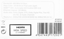 Кабель аудио-видео Thomson High Speed,  HDMI (m) -  HDMI (m),  3м, GOLD,  ф/фильтр,  черный [00132107]