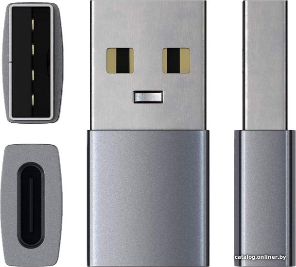 Адаптер Satechi USB Type-A to Type-C. Цвет серый космос. (ST-TAUCM)