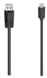 Кабель HAMA 200631, USB Type-C m - USB m , 0.75м, черный