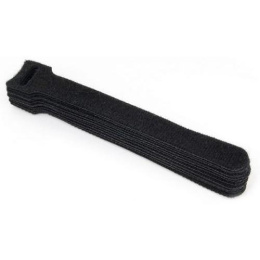 Cablexpert Хомуты-липучки на основе ленты Velcro® VT-145x11BK 145 x 11 мм, черные 12 шт.