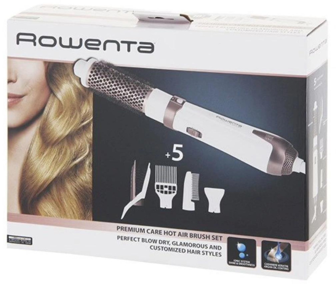 Фен-щетка Rowenta CF7830F0 1200Вт белый 1830006133