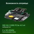 Неттоп DIGMA PRO Minimax X5 AMD Ryzen 7 7840HS,  DDR5 16ГБ, 512ГБ SSD, AMD Radeon 780M,  Windows 11 Pro,  серебристый [dpr7-adxw01]