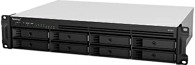 Система хранения данных Synology RS1221+ Rack 2U, QC2.2GHzCPU/4GbDDR4(upto32)/RAID0,1,5,6,10/upto 8 hot plug HDDs SATA(3,5'or2,5')(upto 12 with RX418)/2xUSB3.2/1eSATA/iSCSI/4xGbE(+1Expslot)/2xIPcam(upto 40)/norail repl