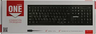 Клавиатура Smartbuy ONE SBK-115-K USB 104КЛ