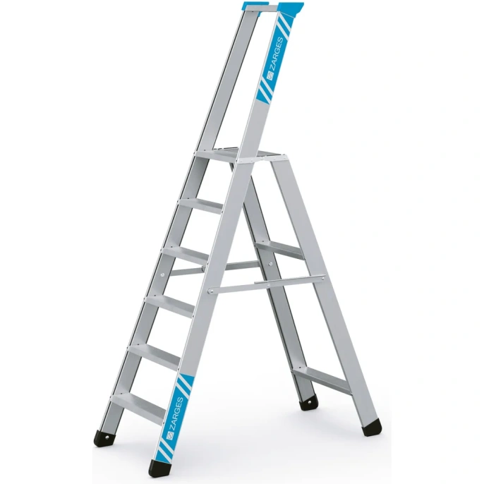 Стремянка с приклепанными ступенями Zarges Seventec S 6 ступеней 40336