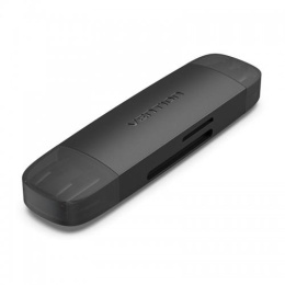 Картридер Vention USB 3.0 A+C SD+TF Черный CLKB0