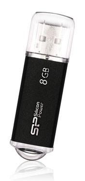 Флешка USB Silicon Power Ultima II-I Series 8ГБ, USB2.0, черный [sp008gbuf2m01v1k]