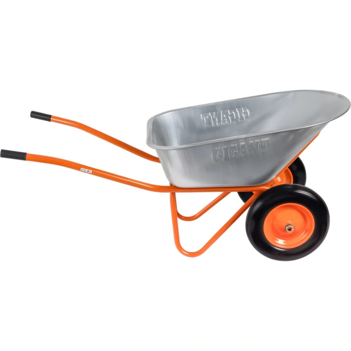 Строительная двухколесная тачка Gigant 110л, 200 кг, литые ПУ колеса GX-03