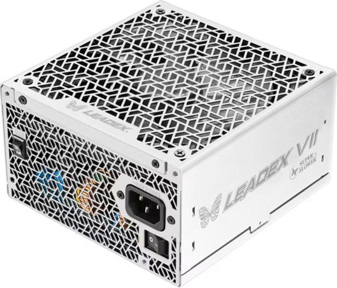 Блок питания Super Flower Leadex VII XG 850W Белый SF-850F14XG ATX V3.1, 80Plus Gold, 3,3V-20А, 5V-20А, 12V-70.8А, -12V-0.5А, 5Vsb-3А, 1x24pin, 2х4+4pin, 3х6+2pin, 12хSATA, 1х16pin, OPP/OVP/SCP/OTP/OCP/UVP/NLO/SIP, 140mm, FDB, 150×150×86мм