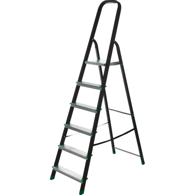 Стальная стремянка с алюминиевой ступенью SMARTY Combi 6 ступеней SN023-06
