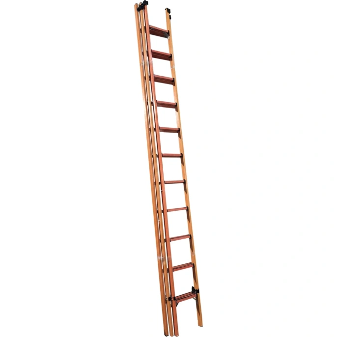 Стеклопластиковая приставная раздвижная диэлектрическая лестница Диэлектрик ЛСПРД-9,0 Евро