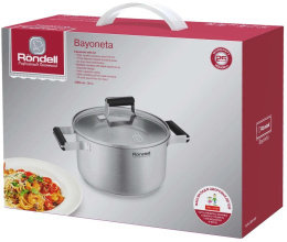 Кастрюля 3.1л Rondell Bayoneta RDS-1807, нержавеющая сталь, с крышкой