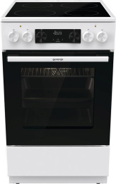 Электрическая плита Gorenje GEC5C61WG,  стеклокерамика,  без крышки,  белый