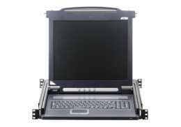 KVM консоль ATEN 19" Single Rail LCD Console PS/2-USB, VGA CL1000N-ATA-RG