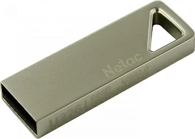 Накопитель 64 Gb USB 2.0 Netac U326 NT03U326N-064G-20PN (без колпачка, металл, цвет серебристый)